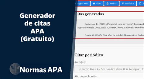 generador de estilo apa|Generador de citas gratuito: APA, MLA y estilo Chicago